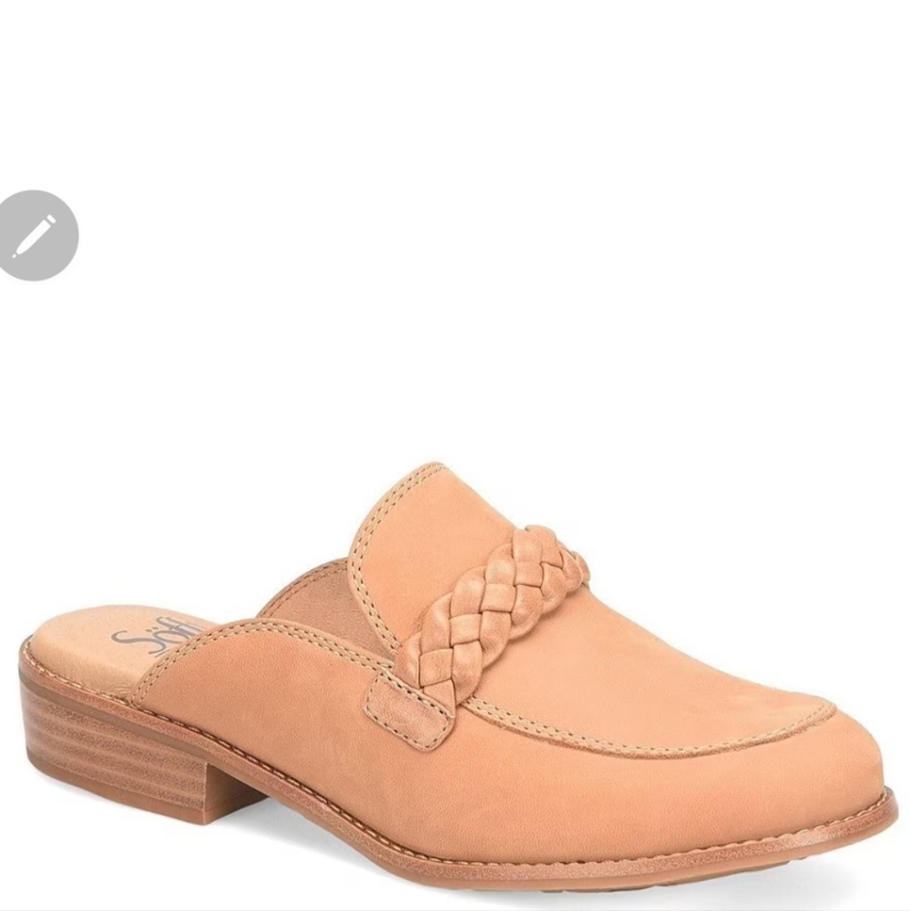 Sofft, the Nels Braided Leather Loafer Mules
